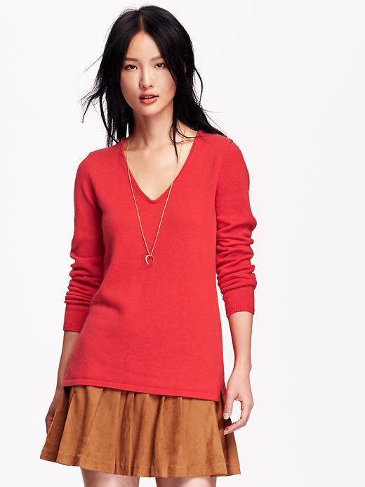 Old Navy Womens V Neck Pullover Size L Tall - Red To Me
