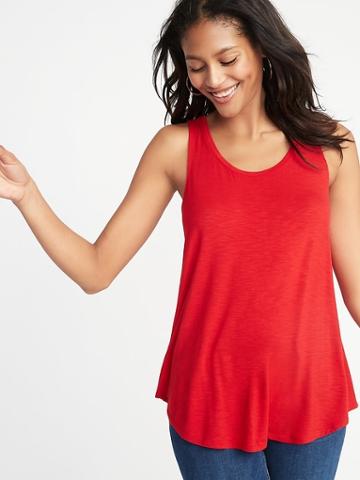 Old Navy Womens Luxe Scoop-neck Swing Tank For Women Vermilion Red Size Xxl