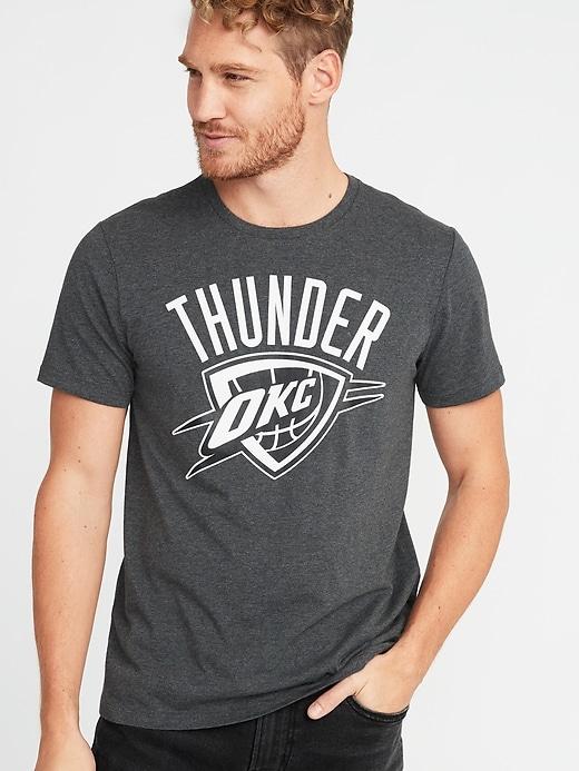Old Navy Mens Nba Team-graphic Tee For Men Oklahoma City Thunder Size S