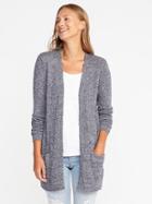 Old Navy Open Front Long Line Cardi For Women - Black Marl