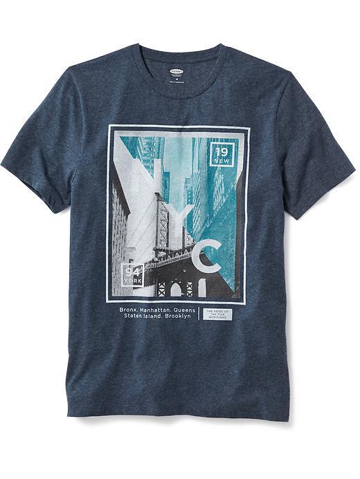 Old Navy Short Sleeve Graphic Tee For Men - In The Navy