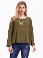 Old Navy Boxy Gauze Front Shirt - Pasture Present