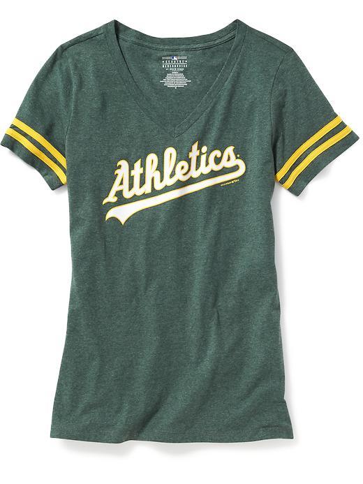 Old Navy Mlb V Neck Tee For Women - Oakland Athletics