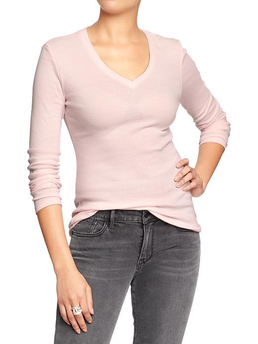 Old Navy Womens Perfect V Neck Tees Size Xxl Petite - Pink For Eva