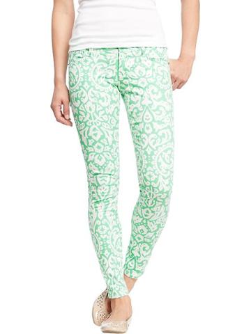 Old Navy Womens The Rockstar Printed Skinny Jeans