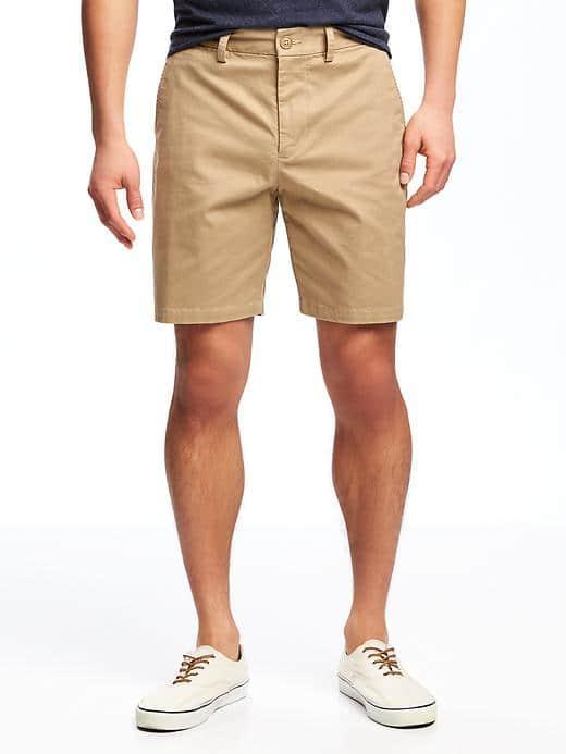 Old Navy Built In Flex Slim Ultimate Khaki Shorts For Men 8 - Basswood Brown