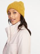 Old Navy Womens Boucl Beanie For Women Mustard Size One Size