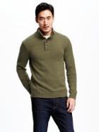 Old Navy Mock Neck Pullover For Men - Olive