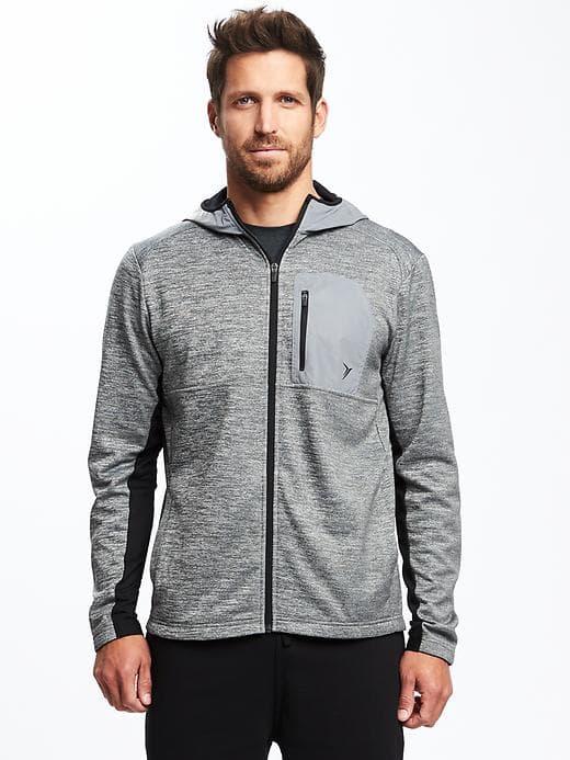 Old Navy Go Dry Reflective Trim Hoodie For Men - Heather Gray