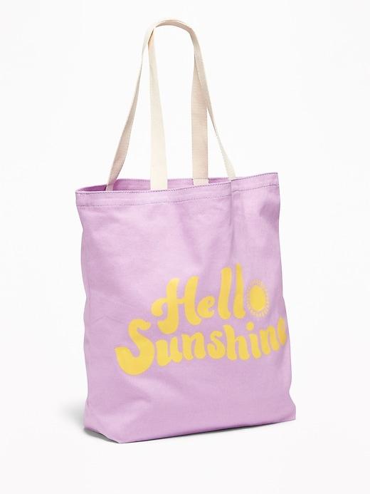 Old Navy Womens Printed Canvas Tote For Women Hello Sunshine Size One Size