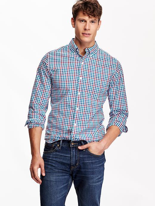 Old Navy Mens Slim Fit Classic Shirts Size Xxl Big - Delta Hand
