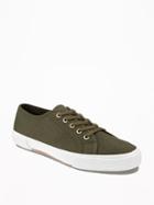 Old Navy Canvas Sneakers For Women - Olive