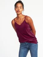 Old Navy Womens Relaxed Velvet-knit Cami For Women Winter Wine Size M