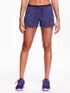 Old Navy Go Dry Workout Shorts For Women - Ultraviolet