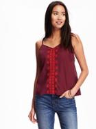 Old Navy Embroidered Cami For Women - Ron Burgundy