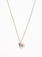 Old Navy  Pug Pendant Necklace For Women Gold Size One Size