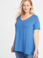 Luxe Plus-size V-neck Swing Tee