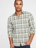 Old Navy Mens Regular-fit Linen-blend Shirt For Men Olive Through This Size S