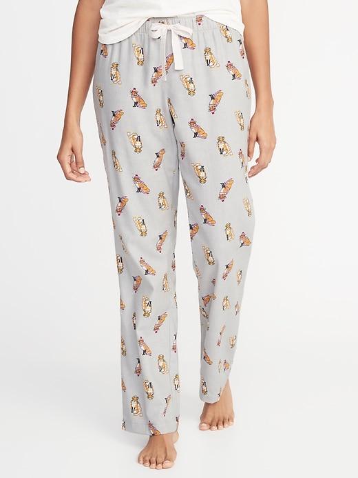Old Navy Womens Patterned Flannel Sleep Pants For Women Foxes Size Xs