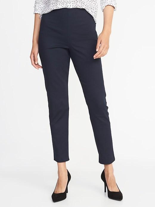 Old Navy Womens High-rise Pull-on Pixie Ankle Pants For Women In The Navy Size 0