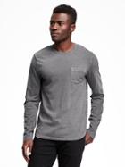 Old Navy Garment Dyed Crew Neck Tee For Men - Gray Charles