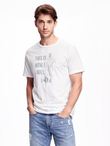 Old Navy Humor Graphic Tee For Men - Bright White