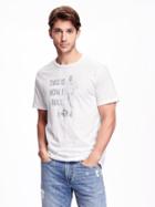 Old Navy Humor Graphic Tee For Men - Bright White