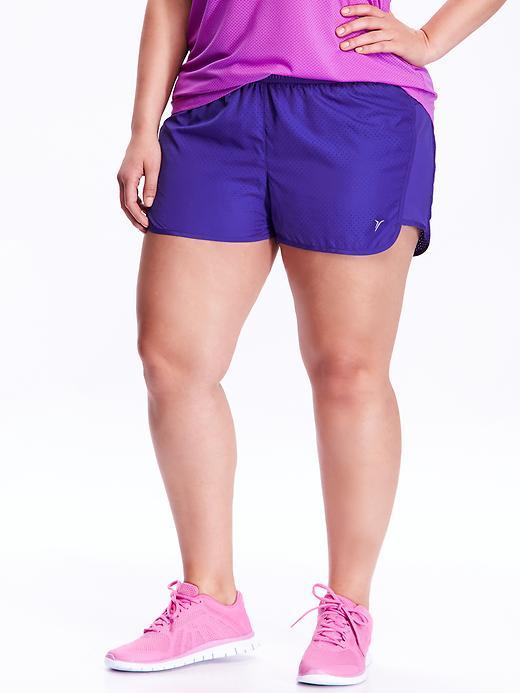 Old Navy Womens Plus Perforated Running Shorts 3&quot; Size 1x Plus - Ultraviolet