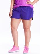 Old Navy Womens Plus Perforated Running Shorts 3&quot; Size 1x Plus - Ultraviolet