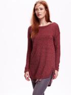 Old Navy Curved Hem Pullover Sweater Size L - Marion Berry