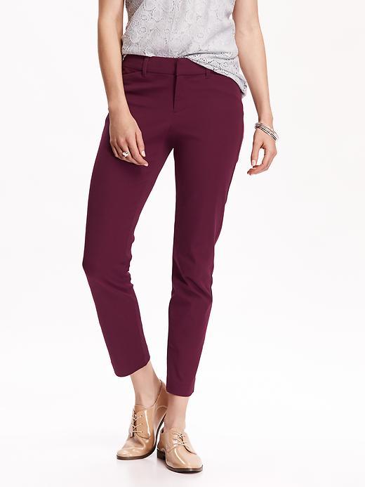 Old Navy Womens The Pixie Mid Rise Ankle Pants Size 0 Regular - Potent Purple