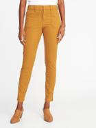 Old Navy Womens Mid-rise Pixie Utility Pants For Women Rusty Yellow Size 4