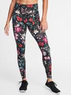 Old Navy Womens High-rise Printed Compression Leggings For Women Multi Floral Size L