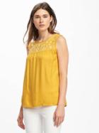 Old Navy Embroidered Yoke High Neck Tank For Women - Feeling Corny