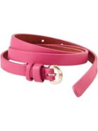 Old Navy Womens Skinny Faux Leather Belts Size L/xl - For Our Fuchsia