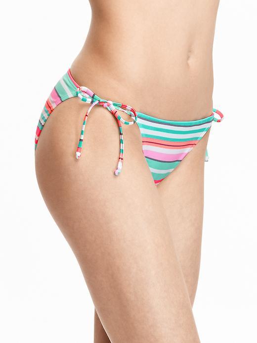 Old Navy Womens String Bikini Bottoms Size M - Multi Stripe