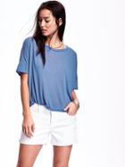 Old Navy Oversized Boxy Tee For Women - Ancient Mariner