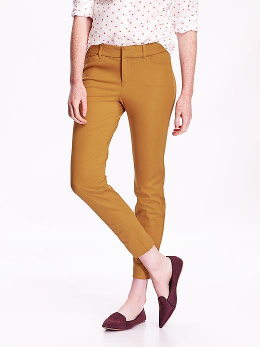 Old Navy Womens The Pixie Mid Rise Ankle Pants Size 0 Regular - Miners Gold