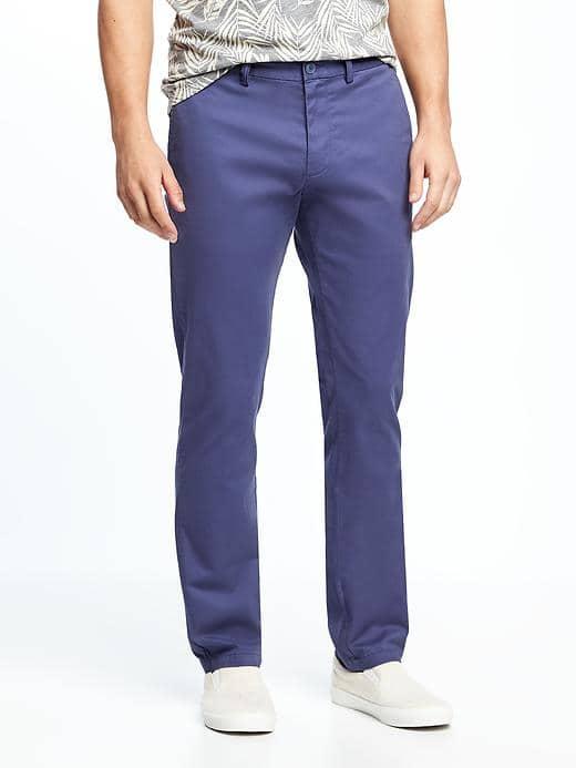 Old Navy Slim Built In Flex Ultimate Khakis For Men - Newport Blue