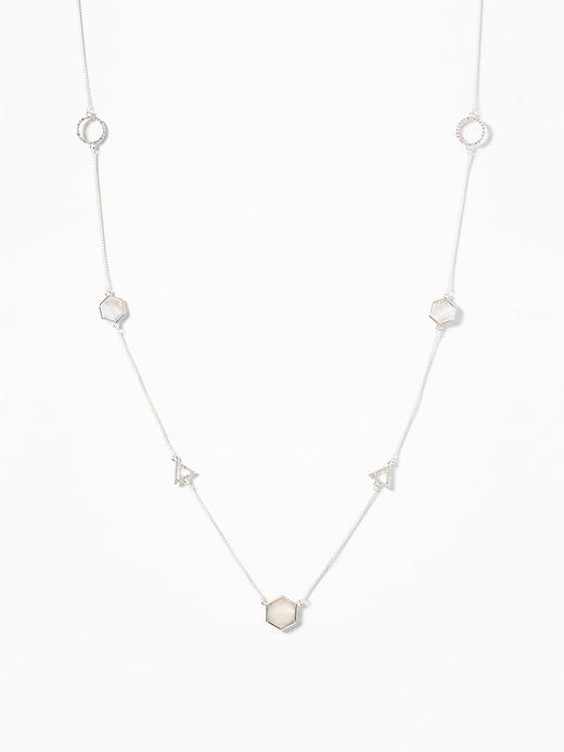 Geometric Station Necklace For Women