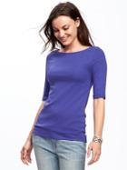 Old Navy Classic Fitted Ballet Back Tee For Women - Beauregard Violet