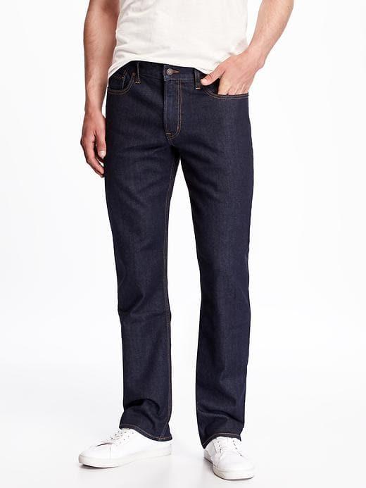 Old Navy Mens Straight Built-in Flex Jeans For Men Rinse Size 32w