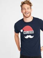 Old Navy Mens Holiday Humor Graphic Tee For Men Believe Santa Size L