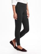 Old Navy Mid Rise Built In Sculpt Ponte Long Leggings For Women - B85 Dark Heather Grey
