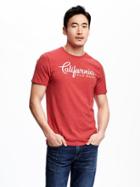 Old Navy Logo Graphic Tee For Men - Saucy Red