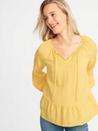 Boho Tie-neck Swing Top For Women