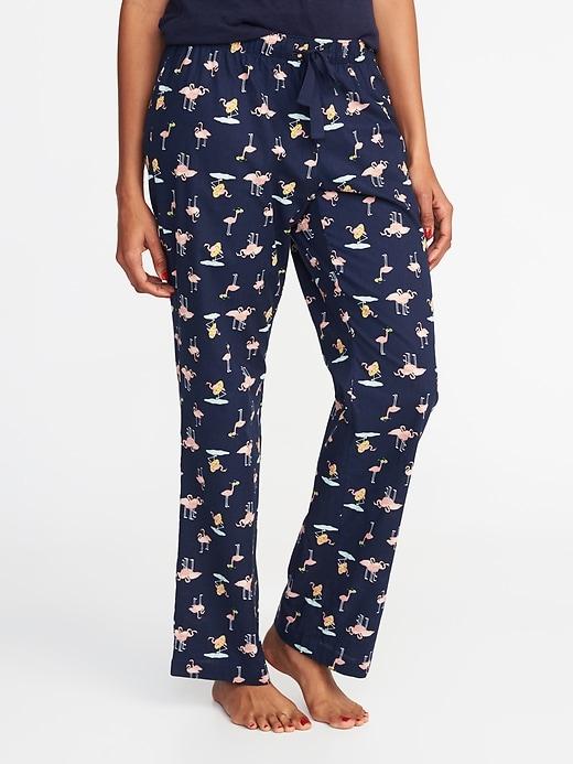 Old Navy Womens Poplin Sleep Pants For Women Flamingo Size Xxl