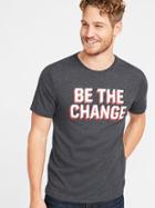 Old Navy Mens Graphic Soft-washed Tee For Men Be The Change Size Xxl