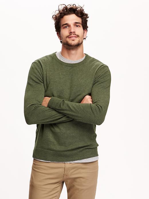 Old Navy Mens Crew Neck Sweater Size L - Olive Heather