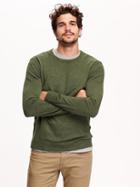 Old Navy Mens Crew Neck Sweater Size L - Olive Heather